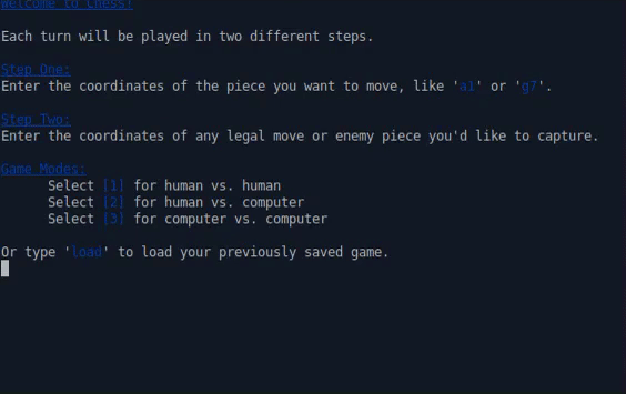 Chess CLI game demo