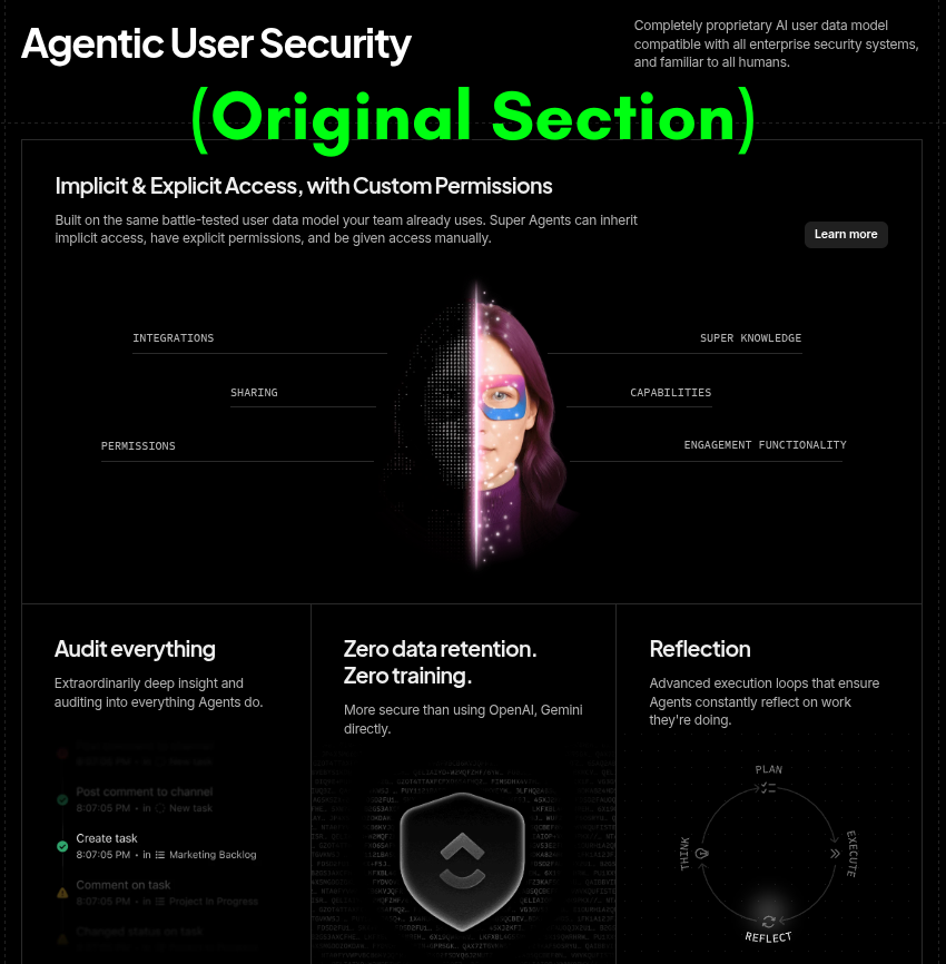 Security section reference from original ClickUp page